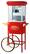 Angle. Great Northern Popcorn - 48-Cup Roosevelt Popper Popcorn Maker with Cart - Red.