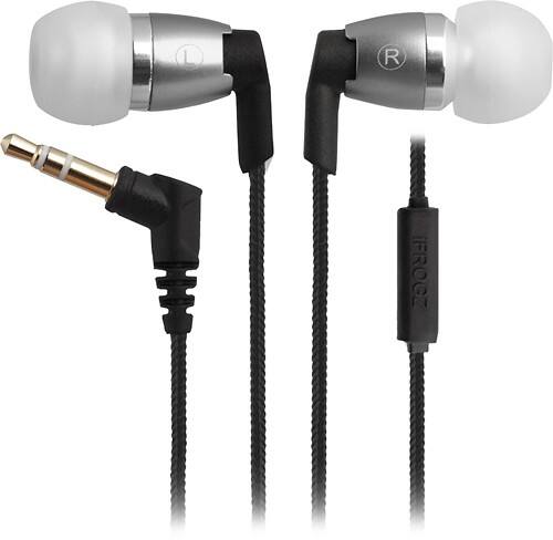 Front Standard. iFrogz - Spectra Earbud Headphones - Silver.