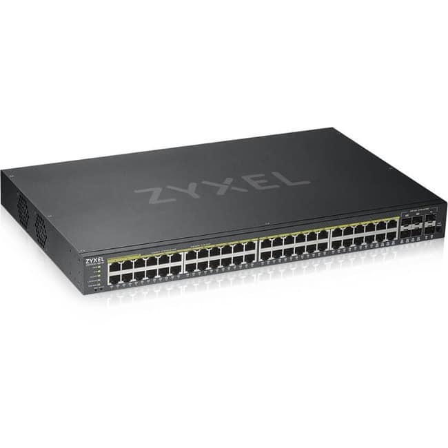 ZYXEL - GS1920-48HPv2 48-Port Gigabit Smart Nebula Cloud Managed PoE Switch | 48 PoE+ Ports at 375W with 2 SFP Uplinks - Unknown