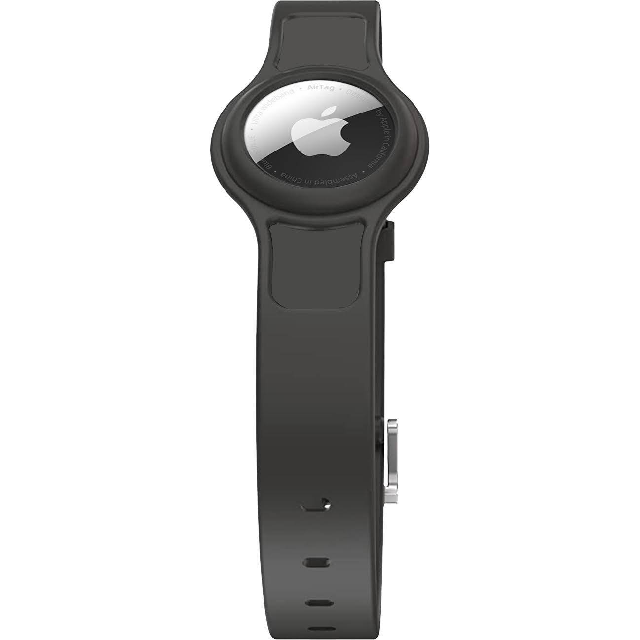 Alt View 13. SaharaCase - Silicone Dog Standard Collar with Apple AirTag slot - 14-in to 20-in Neck - Black.