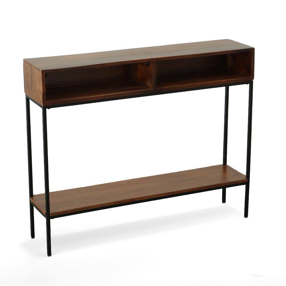 Carolina Chair & Table Edvin Console Table Chestnut/Black Chestnut ...