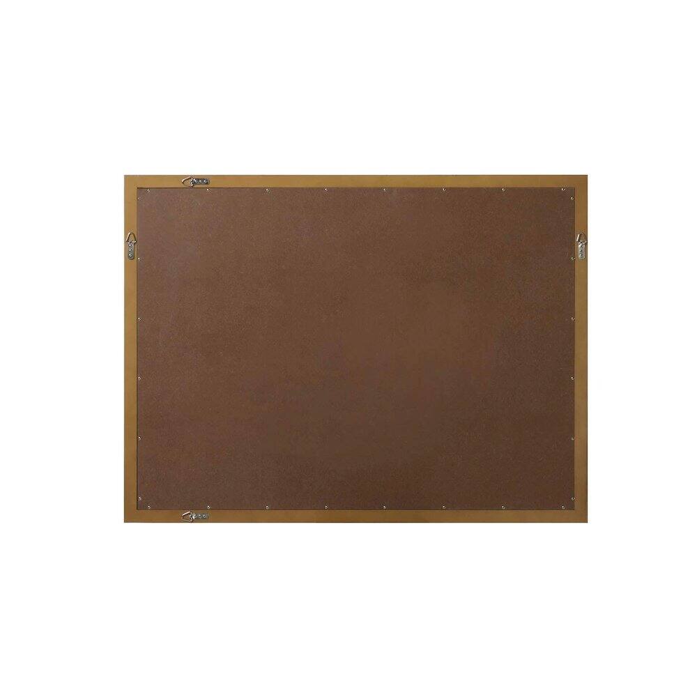 Angle. Elegant Kitchen and Bath - Noah Wooden Rectangle Mirror 48 x 36 in Hazel Oak - Hazel Oak.