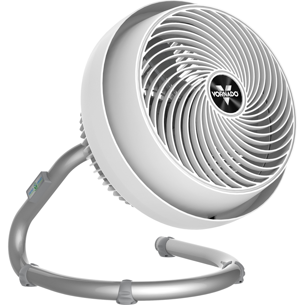 Angle View: Vornado - 723DC Energy Smart Air Circulator Fan with Variable Speed - Polar White