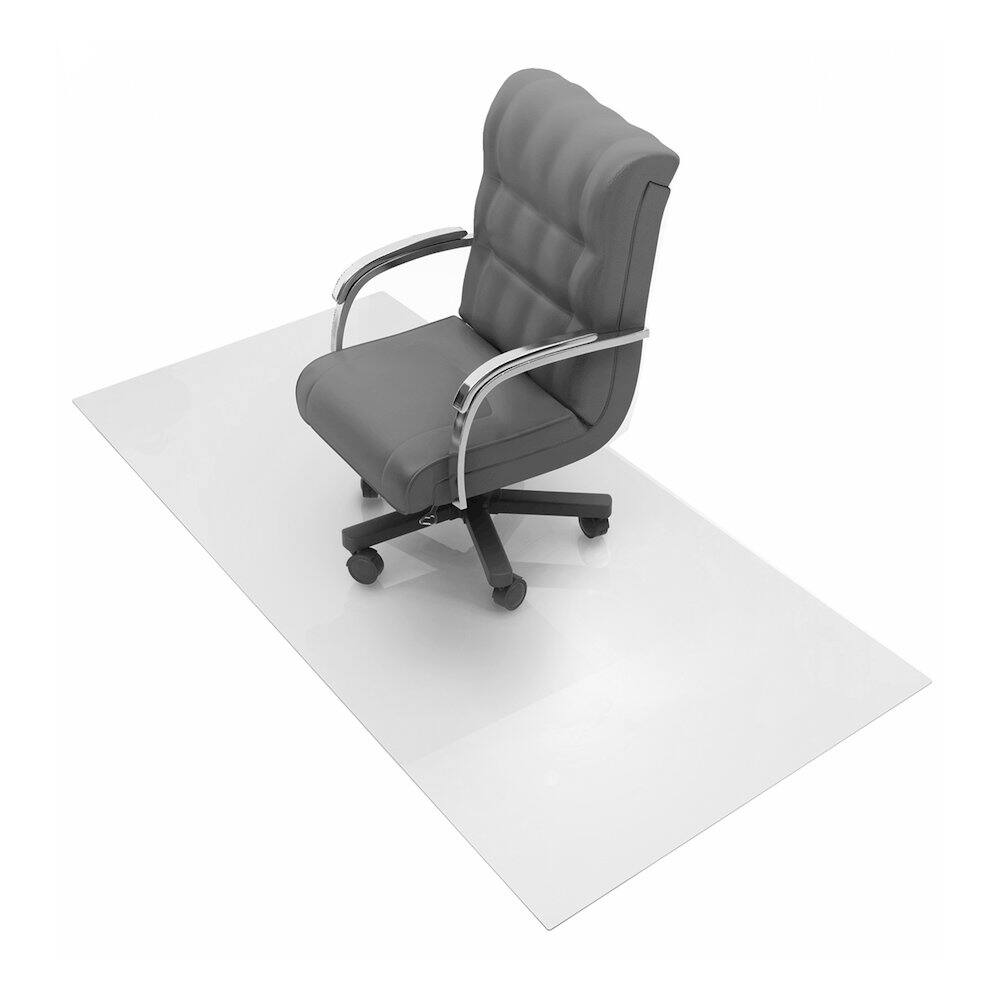 Alt View 1. Floortex - Vinyl Rectangular Chair Mat for Carpets up to 1/4" - 48" x 118" - Clear.