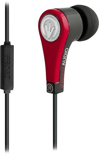 Alt View Standard 1. iFrogz - Quake Earbud Headphones - Red.