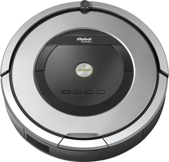 iRobot - Roomba 860 Self-Charging Robot Vacuum - Silver - Front Zoom