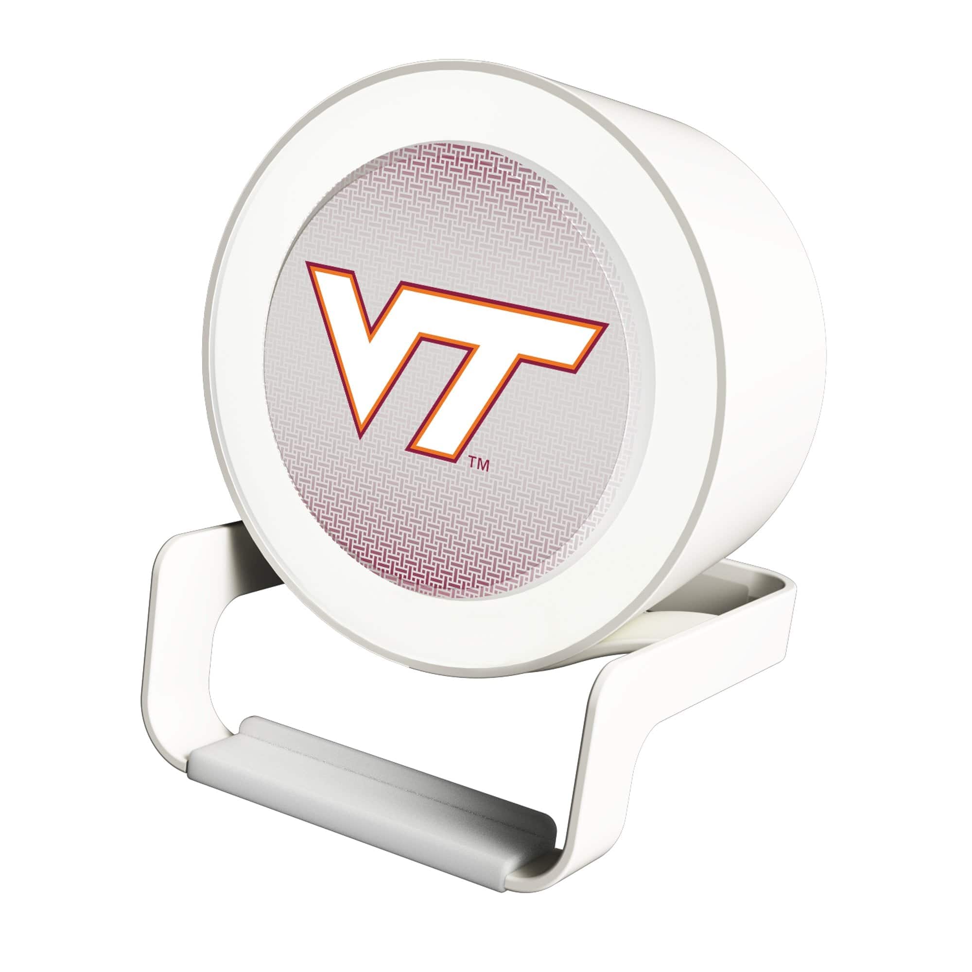 Keyscaper - Virginia Tech Hokies Linen Print Nightlight Charger & Bluetooth Speaker - White
