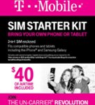 Front. T-Mobile - $40 Prepaid SIM Activation Kit.