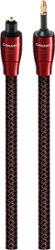 AudioQuest - OptiLink Cinnamon 4.9' 3.5mm Mini-to-Toslink Optical Cable - Black/Red - Front_Zoom