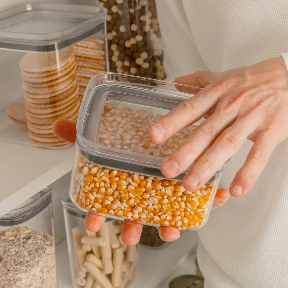 Alt View 4. OU - OU Airtight Food Storage Container 8pc (set of 4) BPA Free Plastic Container with Leak Proof Lid - Clear.