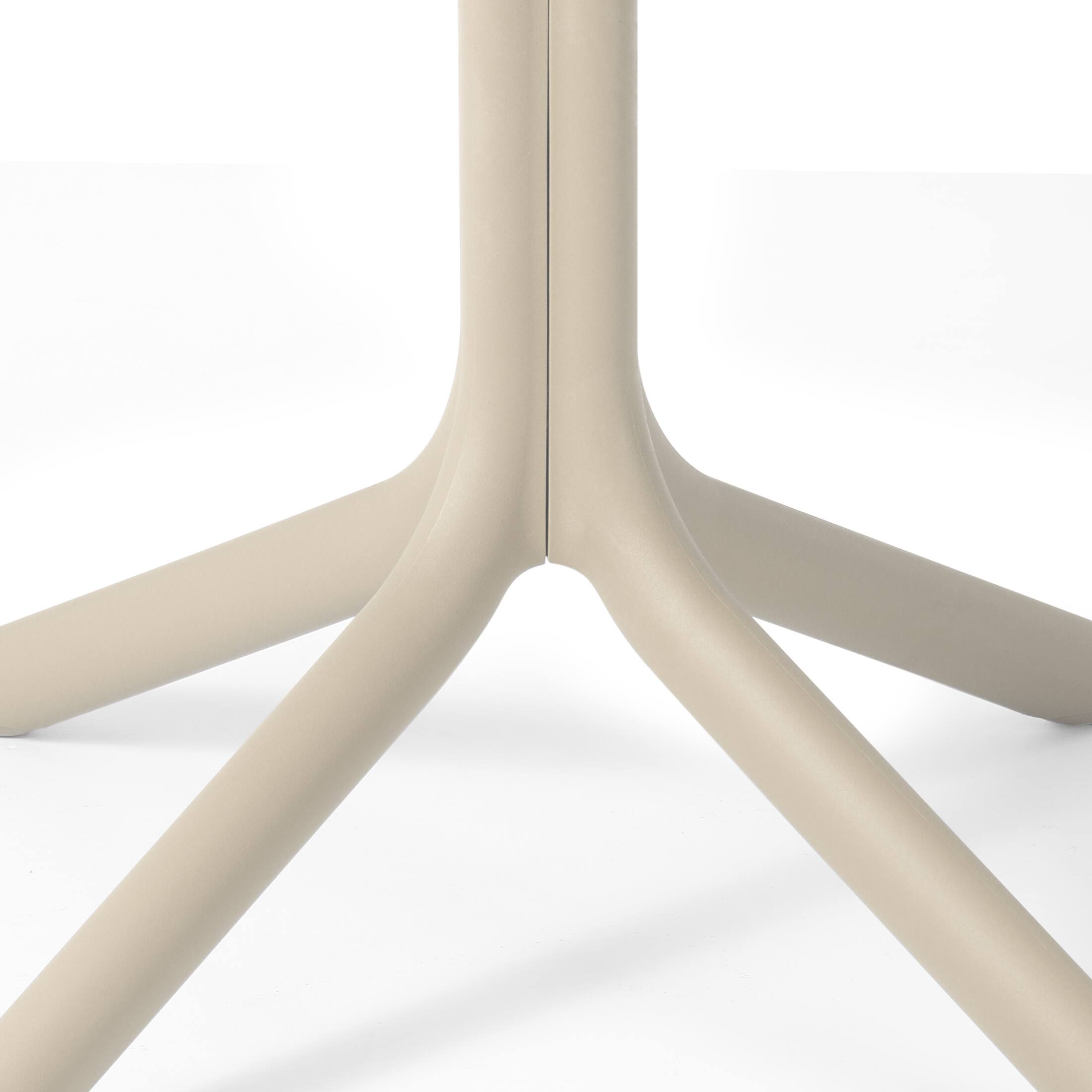 Alt View 4. WestinTrends - WestinTrends Playa 31.5" Round Plastic Outdoor Patio Dining Table for 4 - Sand.