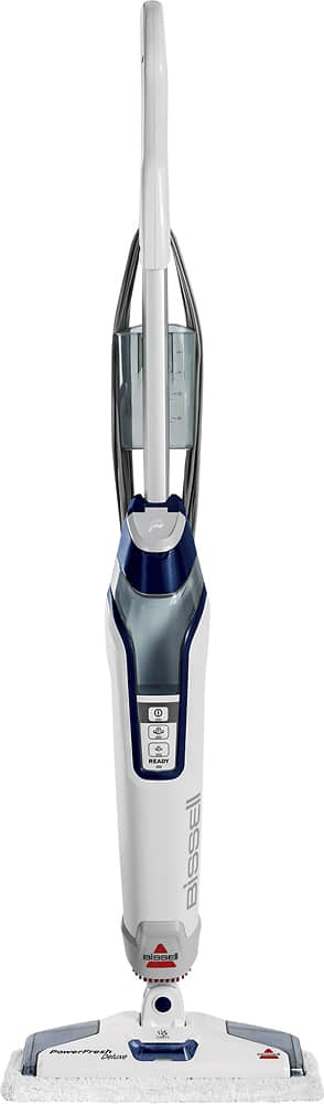 Front. BISSELL - PowerFresh Deluxe Corded Steam Mop - Brite White/Saphire Waltz.
