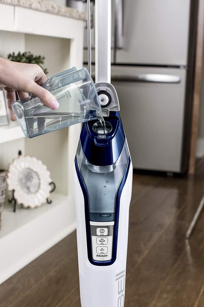 Alt View 15. BISSELL - PowerFresh Deluxe Corded Steam Mop - Brite White/Saphire Waltz.