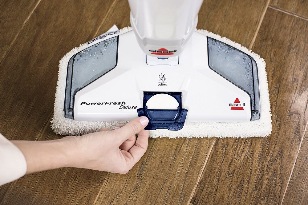 Bissell PowerSteamer Deluxe Steam Mop - Tough Mess Remover, Germ  Eliminator, and Microfiber Pads Included