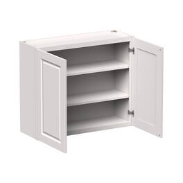 Boyel Living - 36-in W x 30-in H x 12-in D Shaker RTA Kitchen Wall Cabinet with Soft-Close Doors - Glacier White