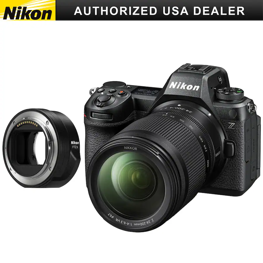 Nikon Z6II Full Frame Mirrorless Camera 24 200mm Lens Kit FTZ
