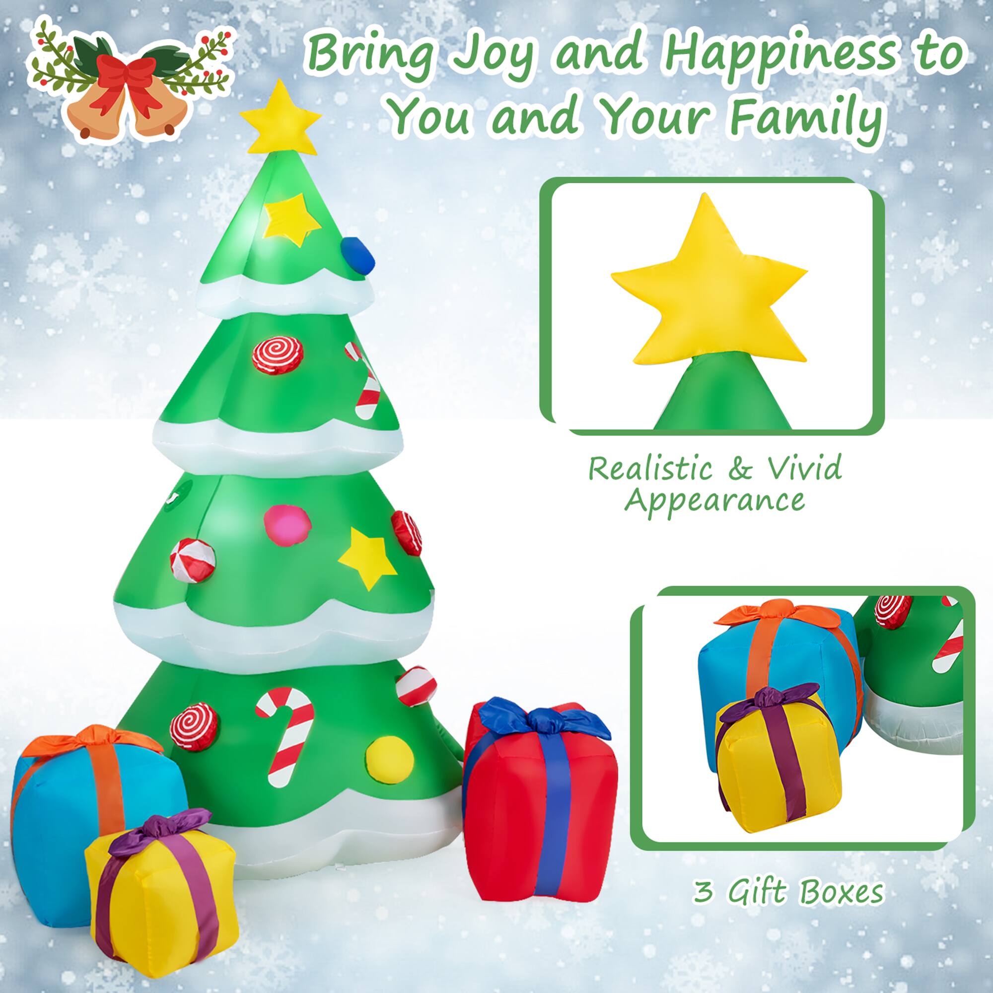 Bring Joy and Happiness to You and Your Family

Realistic & Vivid Appearance

3 Gift Boxes