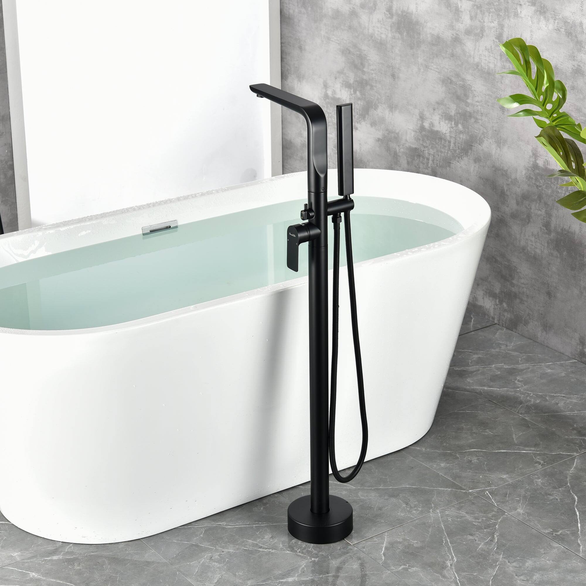 Alt View 10. Boyel Living - Single-Handle 1 Spray Tub and Shower Faucet in Matte Black (Valve Included) - Built In Valve - Matte Black.