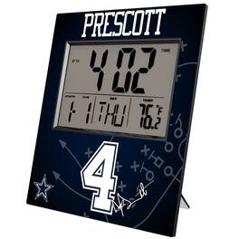 Keyscaper - Dak Prescott Dallas Cowboys Digital Desk & Wall Clock - Multicolor