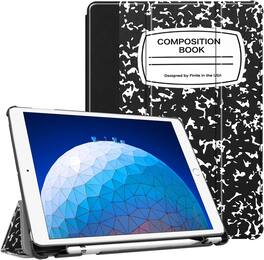 Fintie - Slim Fit Case for iPad Air 3rd Generation 2019 / iPad Pro 10.5" 2017 Ultra Lightweight Standing Protective Cover - Composition Book