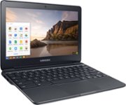 Angle Zoom. Samsung - 3 11.6" Chromebook - Intel Celeron - 2GB Memory - 16GB eMMC Flash Memory - Metallic black.