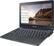 Left. Samsung - 3 11.6" Chromebook - Intel Celeron - 2GB Memory - 16GB eMMC Flash Memory - Metallic black.