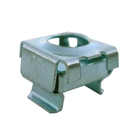 Front. RackSolutions - RackSolutions 10-32 Cage Nuts, 25-Pack, Converts Square Holes to Threaded Round Holes - Metallic.