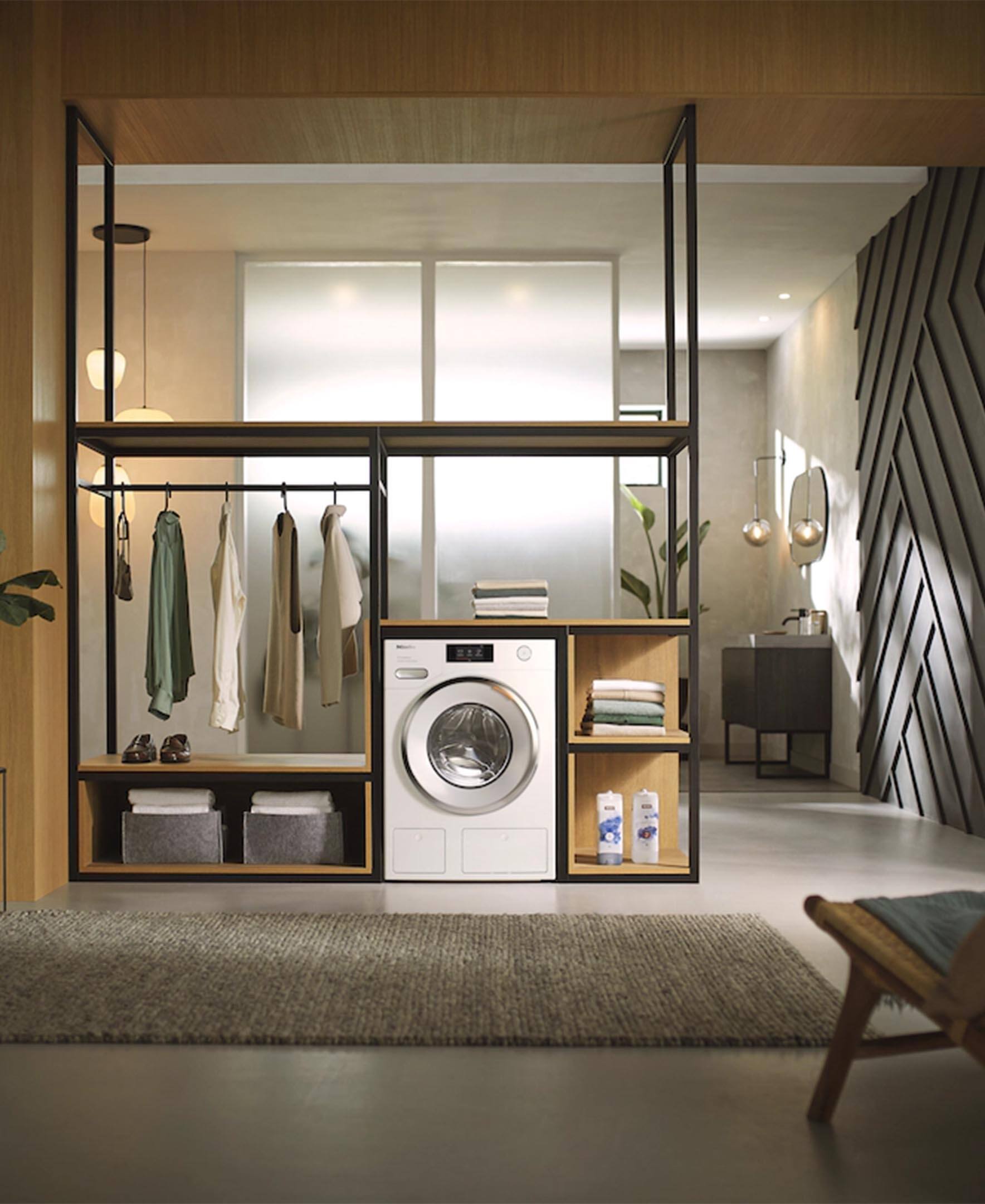 Alt View 2. Miele - WXR860 WCS TDos&IntenseWash - Lotus White.