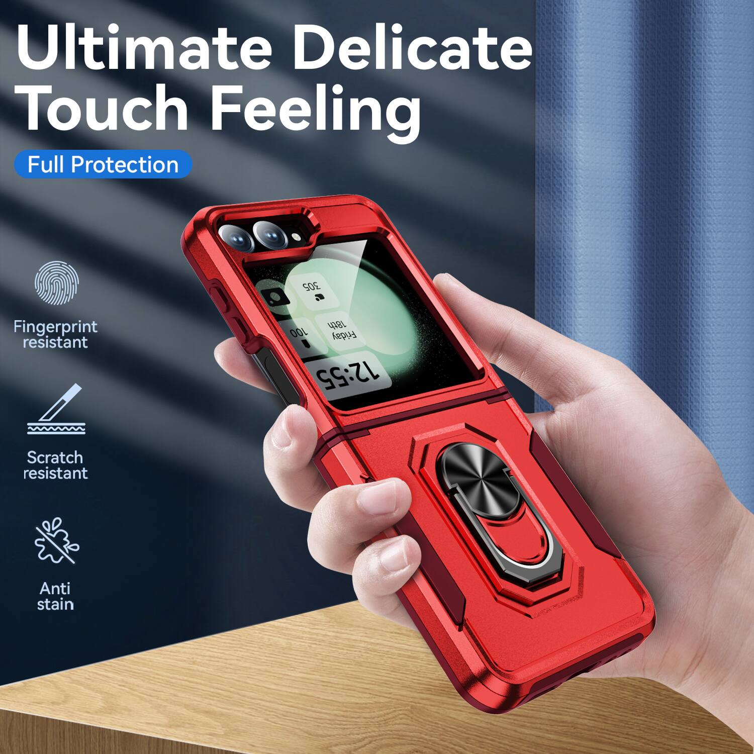 Ultimate Delicate Touch Feeling  
Full Protection  
Fingerprint resistant  
Scratch resistant  
Anti stain