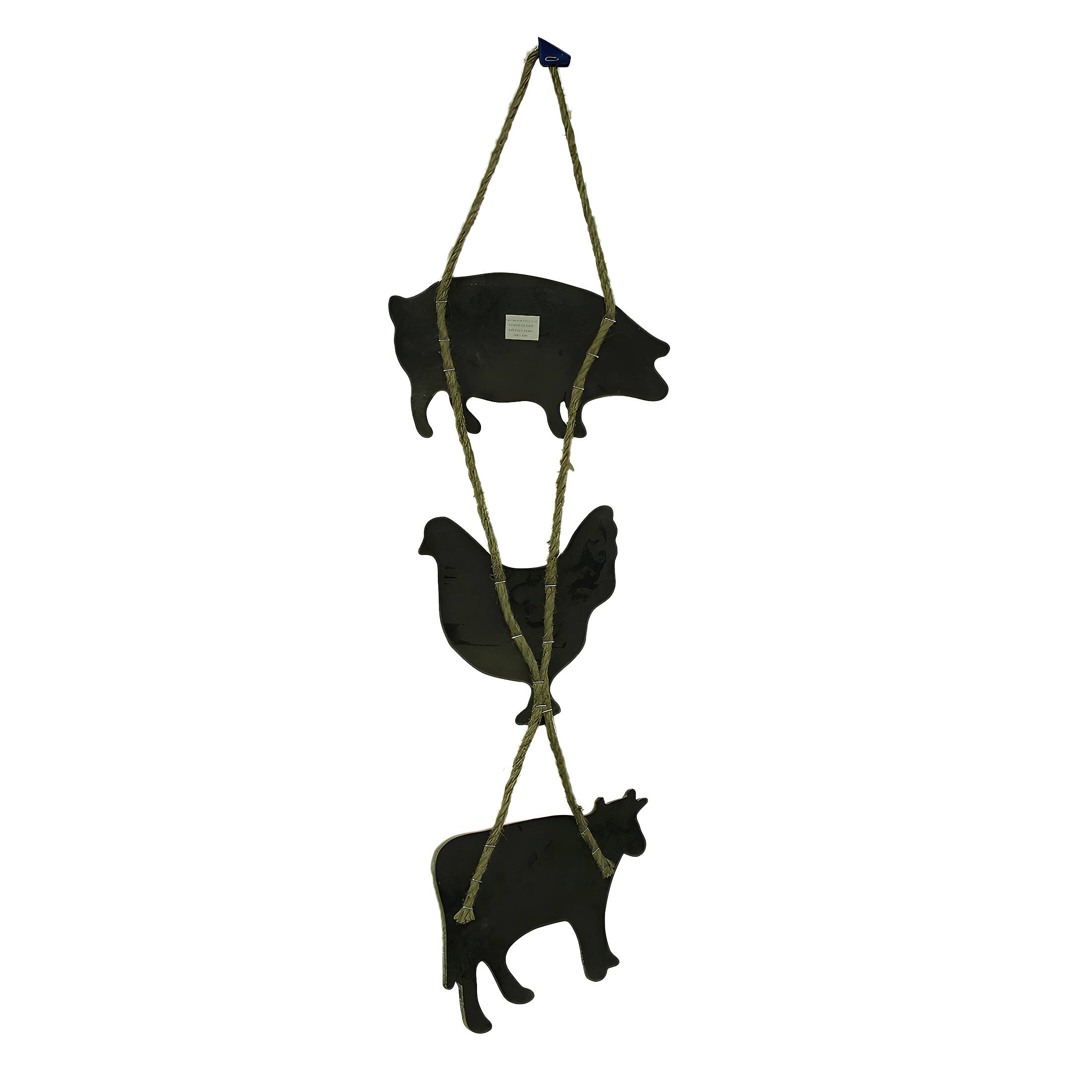 Alt View 2. A & B Home - A & B Home 42089 10x35.5 Inch Farm Animals Wall Art - Multicolored.