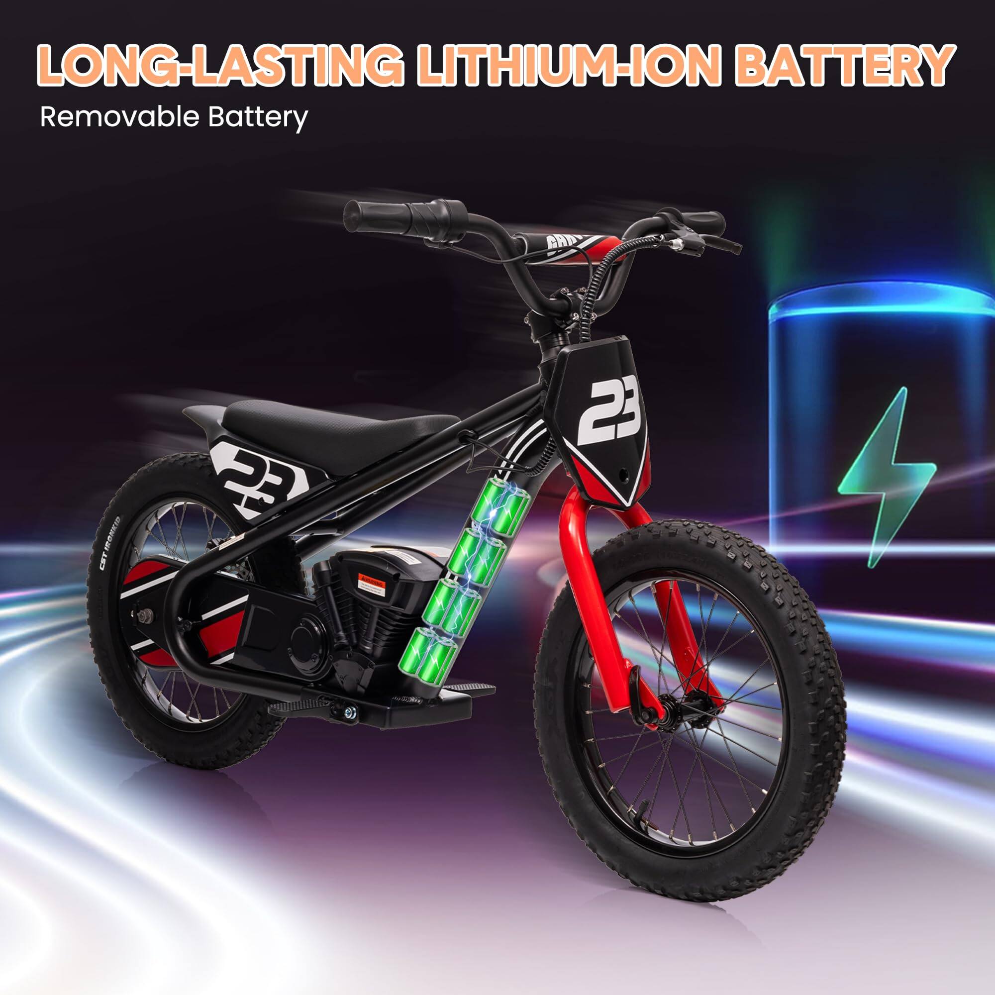 LONG-LASTING LITHIUM-ION BATTERY  
Removable Battery