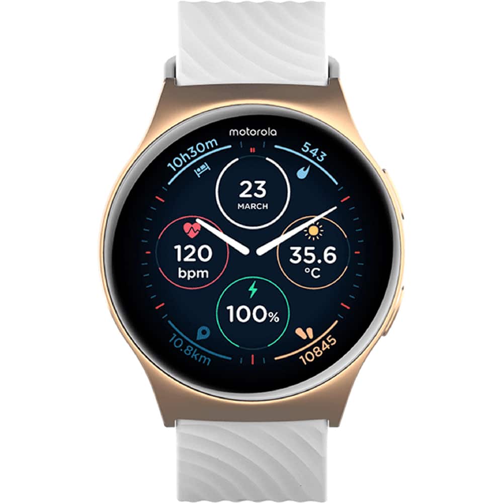 Motorola - 1.43" AMOLED Bluetooth AI Smartwatch MOSWZ120-RG - Rose Gold - (2024)