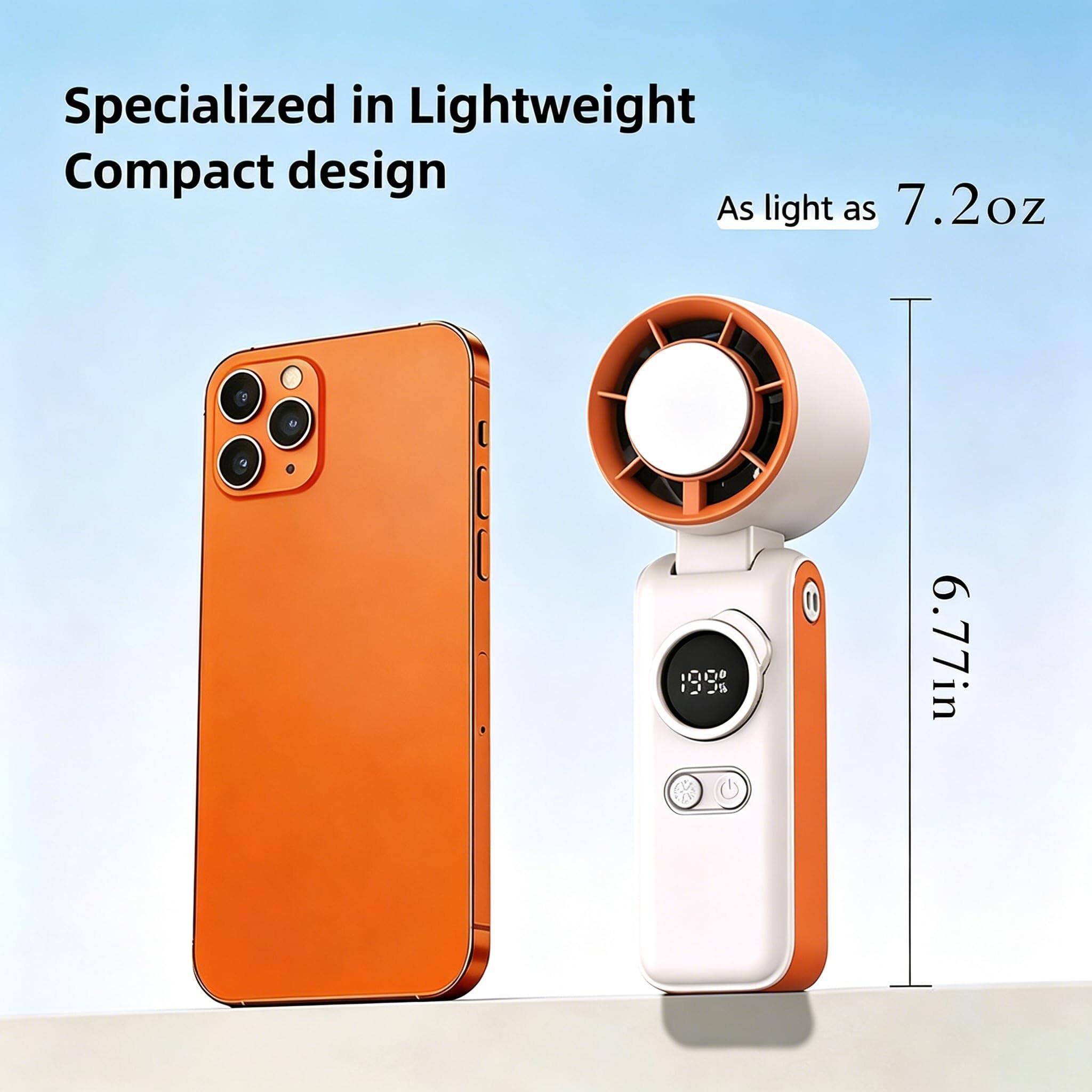 Specialized in Lightweight Compact design  
As light as 7.2oz  
6.77in