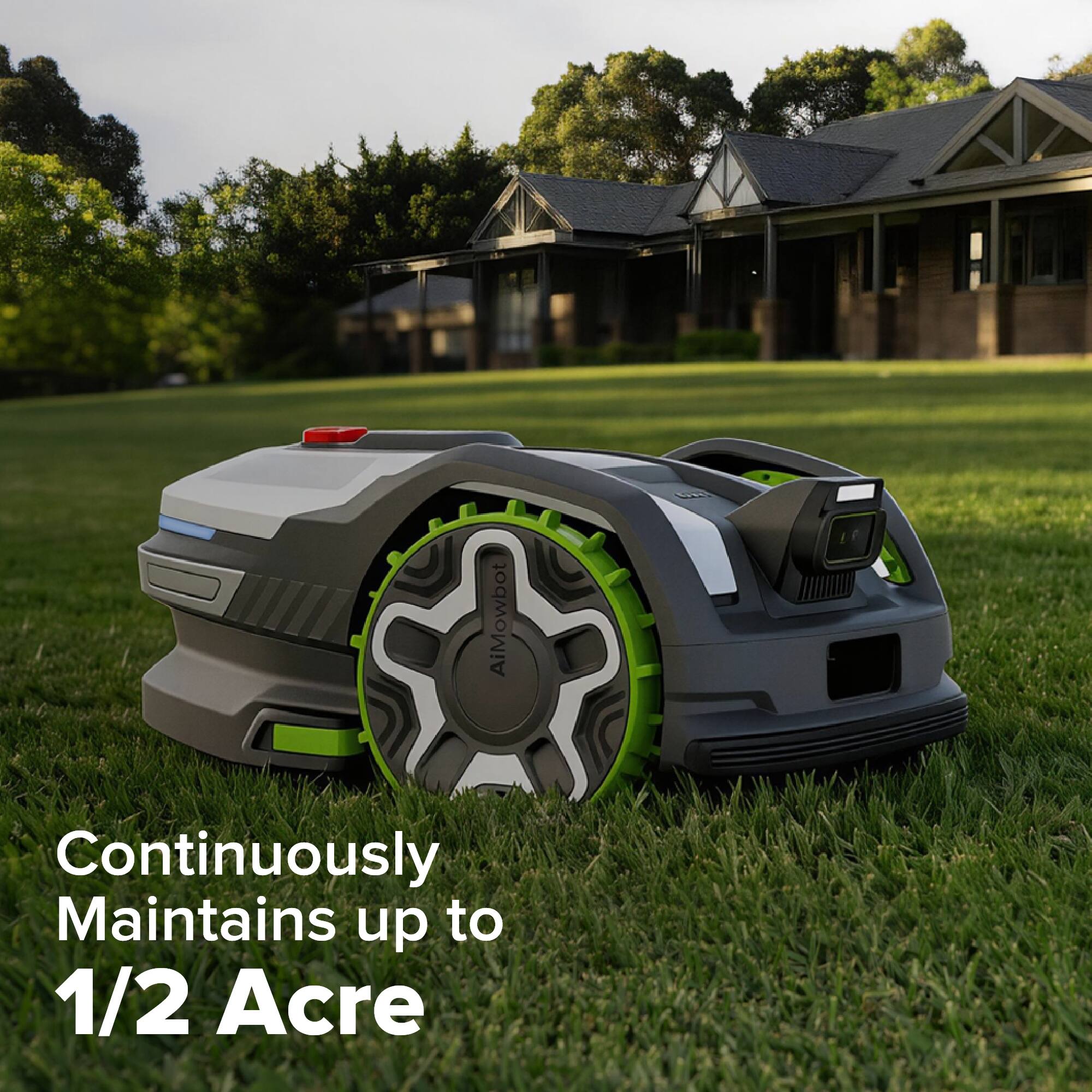 AiMowbot Continuously Maintains up to 1/2 Acre