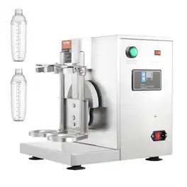 VEVOR - Milkshake Maker Machine, 120W Commercial Milk Tea Shaker Machine, Double Head Milk Shake Mixer Machine - Silver