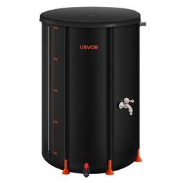 VEVOR - Collapsible Rain Barrel, 66 Gallon Portable Rain Water Collection Barrel, 500D PVC Rainwater Collection System - Black