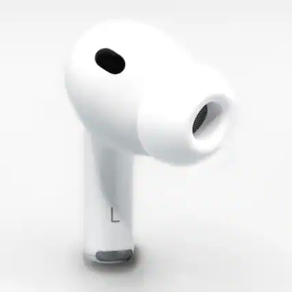 Front. Apple - AirPods Pro 3rd Gen - Left Replacement AirPod (A3064) - White.