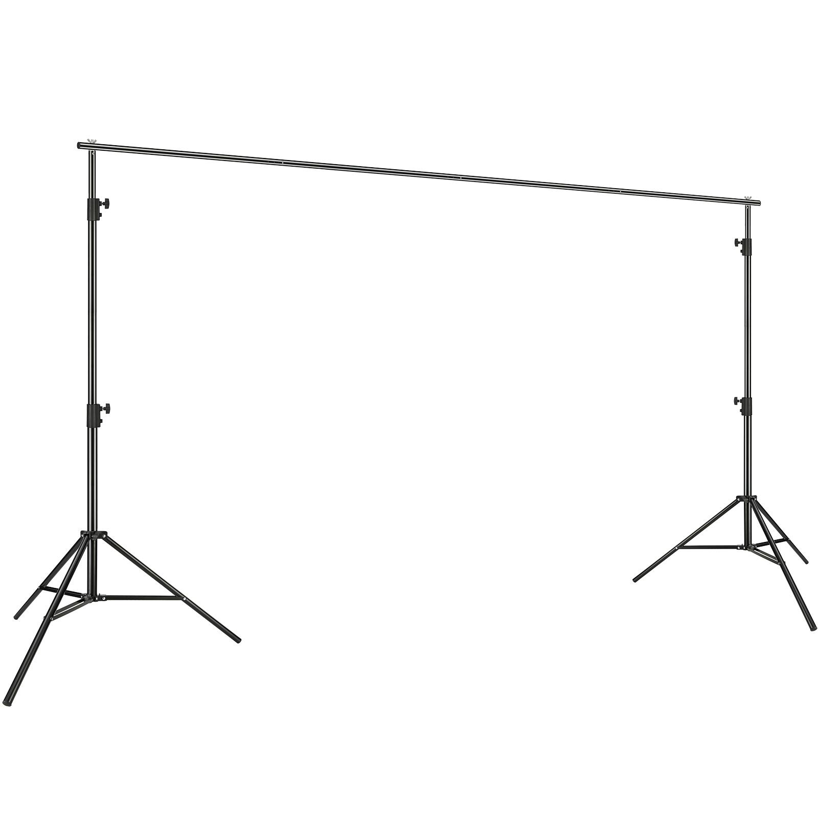 Alt View 5. VEVOR - 12 x 10 ft Heavy Duty Backdrop Stand, Height Adjustable Photography Backdrop Stand, Background Support System - Black.