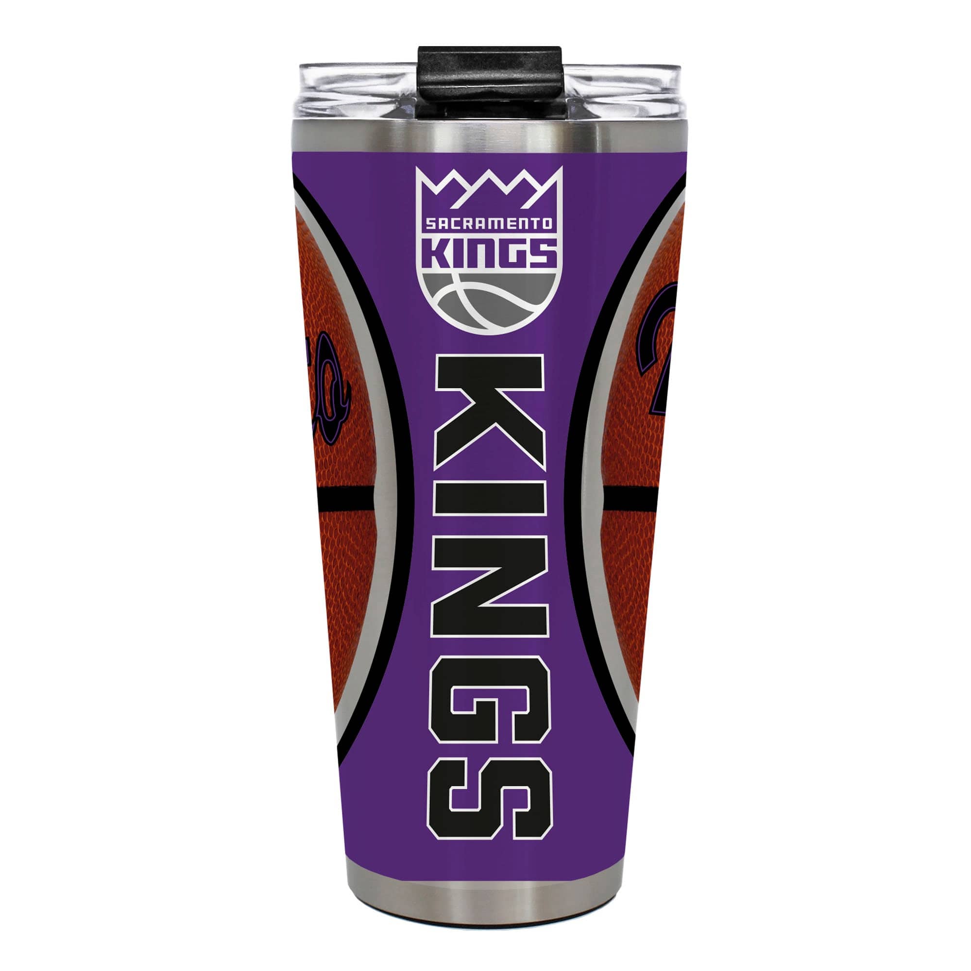 Great American Products - Sacramento Kings 32oz. Big Slim Game Ball Travel Tumbler - Brown