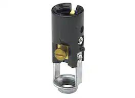 Leviton - Candelabra Keyless One-Piece Phenolic Lampholder Hickey Mount Back-Wired 75W Model 10025 - Black