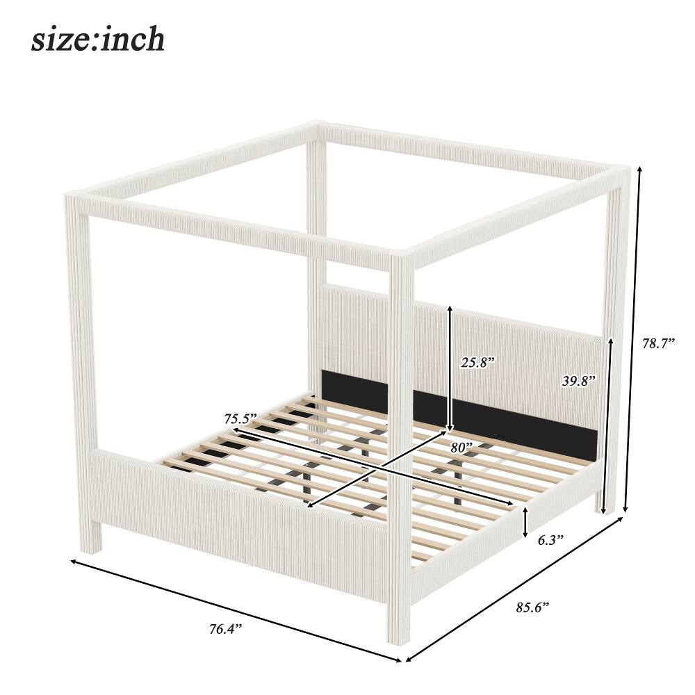 size: inch  
25.8" 39.8" 78.7" 75.5" 80" 6.3" 76.4" 85.6"
