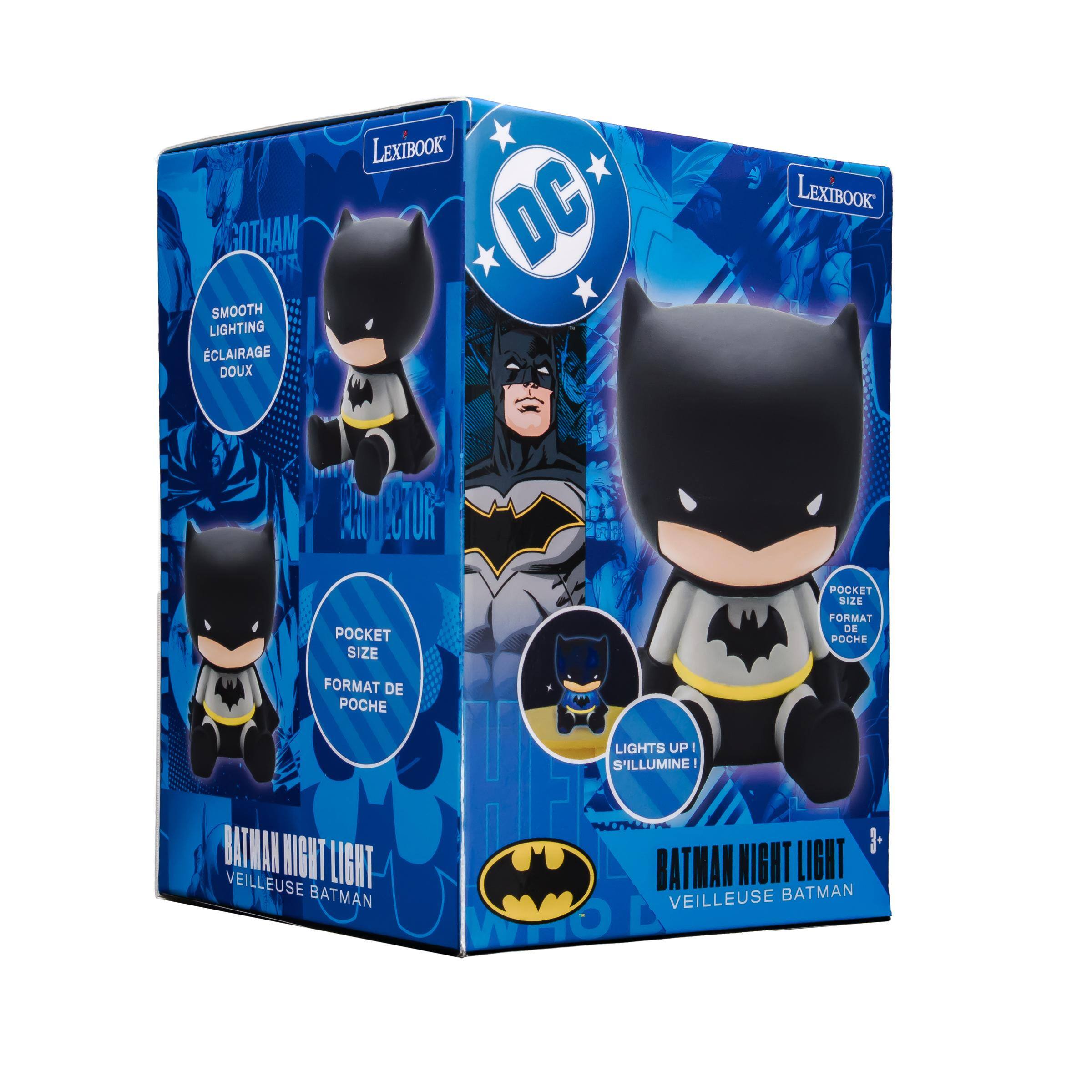 LEXIBOOK GOTHAM RUS DC SMOOTH LIGHTING CLAIRAGE DOUX

LEXIBOOK
POCKET SIZE FORMAT DE POCHE
LIGHTS UP i S'ILLUMINE
BATMAN NIGHT LIGHT VEILLEUSE BATMAN