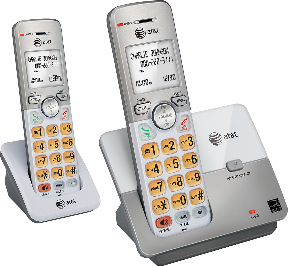At T El51203 Dect 6 0 Expandable Cordless Phone System Silver El51203 Best Buy