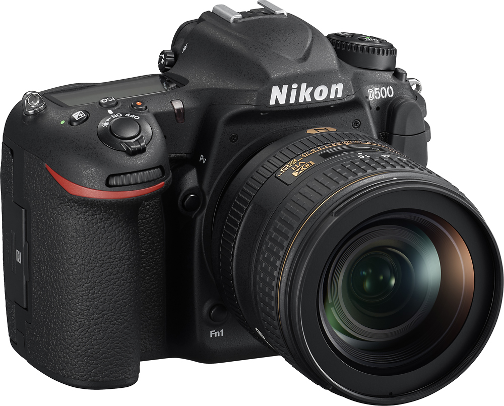 Angle View: Nikon - D500 DSLR Camera with 16-80mm Lens - Black