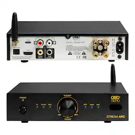 OSD Audio - Nero Stream ARC 100W x2 Class D Amplifier with HDMI ARC, Bluetooth, USB-C DAC and Optical - Black