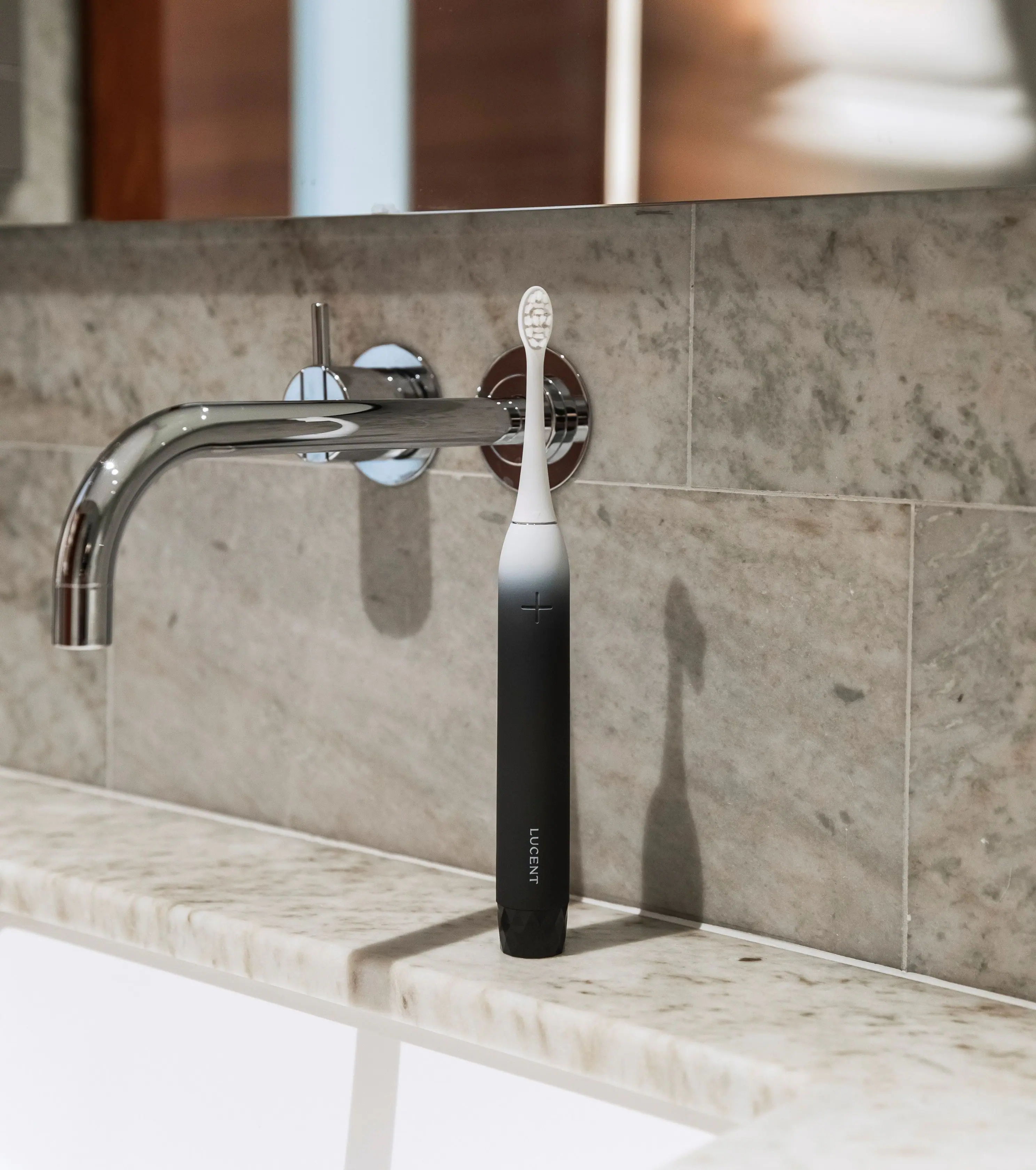 Alt View 2. Lucent - Sonic Electric Toothbrush- Black.