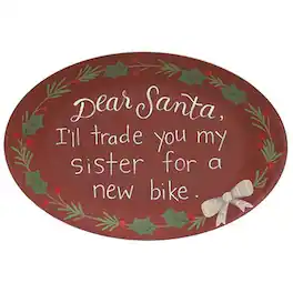 BreeBe - *I'll Trade You My Sister Oval Plate - Red