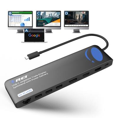 Orei SplitXtend Docking Hub with USB C input, USB A SX 3C4K85 Orei SplitXtend Docking Hub with USB C input, USB A SX 3C4K85