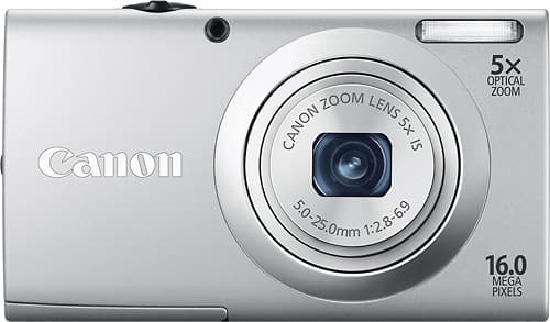 Best Buy: Canon PowerShot A2400 IS 16.0-Megapixel Digital Camera Silver  6183B001