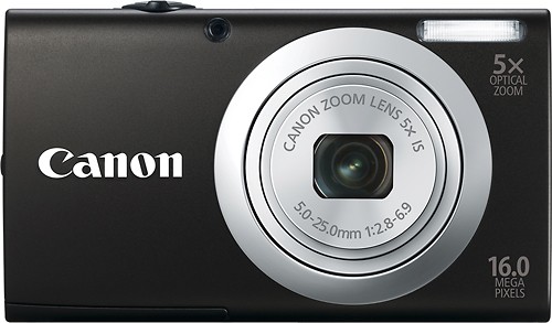 onderwerp vanavond verfrommeld Best Buy: Canon PowerShot A2400 IS 16.0-Megapixel Digital Camera Black  6188B001